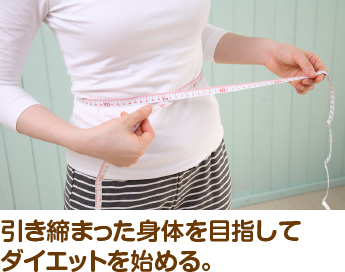 引き締まった身体を目指してダイエットを始める。