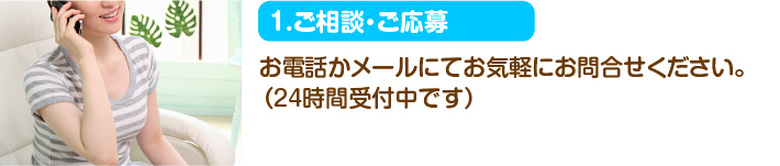 1.ご相談・ご応募